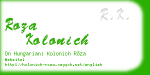 roza kolonich business card